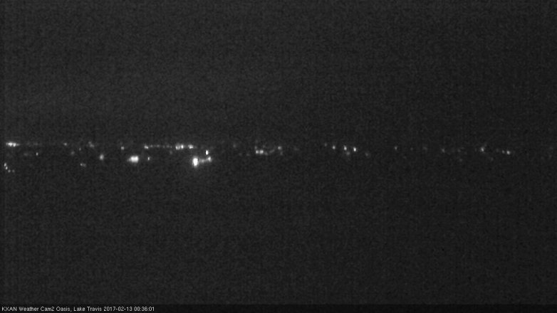 Lake Travis webcam, February 12, 2017 11:45 PM CT