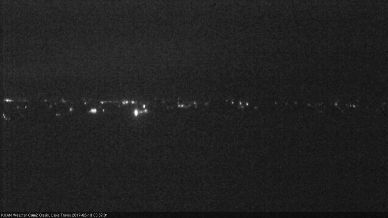 Lake Travis webcam, February 12, 2017 11:50 PM CT