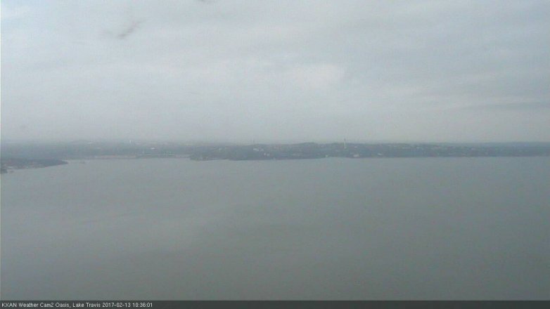 Lake Travis webcam, February 13, 2017 9:45 AM CT
