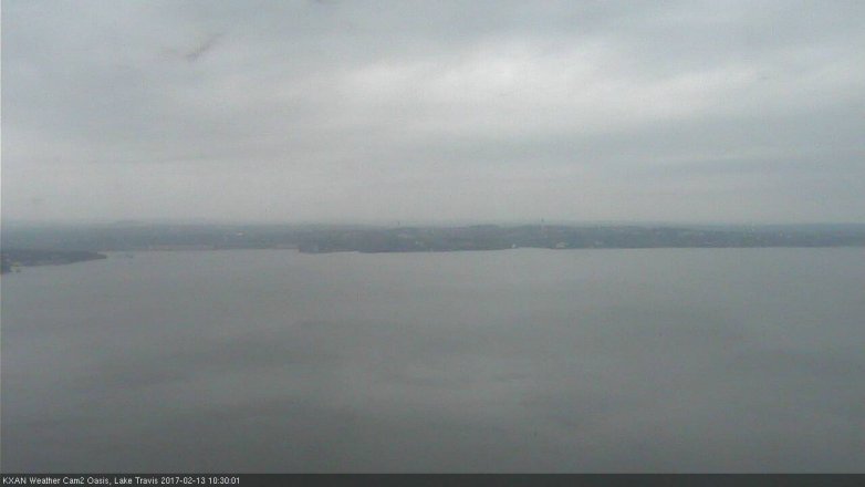 Lake Travis webcam, February 13, 2017 9:50 AM CT