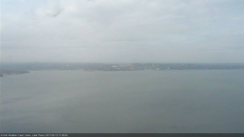 Lake Travis webcam, February 13, 2017 10:15 AM CT