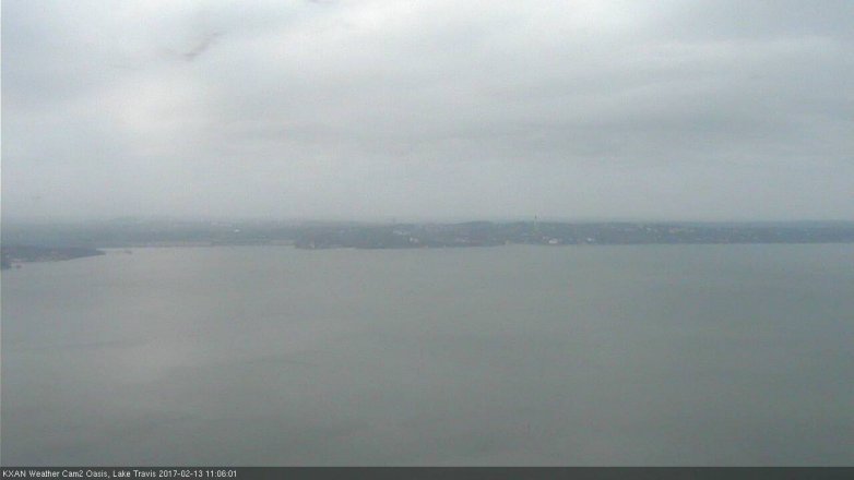 Lake Travis webcam, February 13, 2017 10:20 AM CT