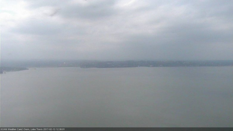 Lake Travis webcam, February 13, 2017 12:00 PM CT