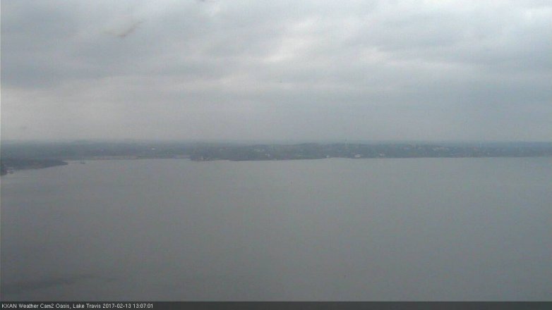 Lake Travis webcam, February 13, 2017 12:35 PM CT
