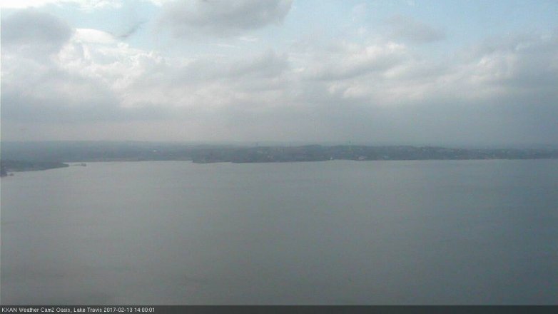 Lake Travis webcam, February 13, 2017 1:10 PM CT