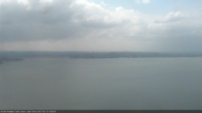 Lake Travis webcam, February 13, 2017 1:20 PM CT