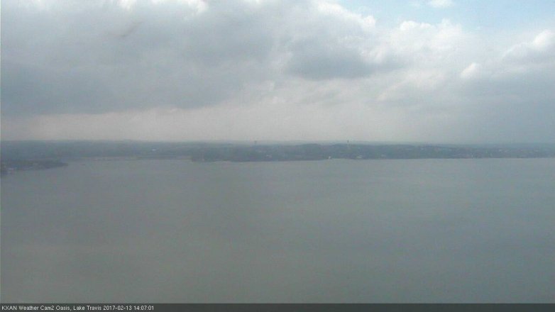 Lake Travis webcam, February 13, 2017 1:35 PM CT