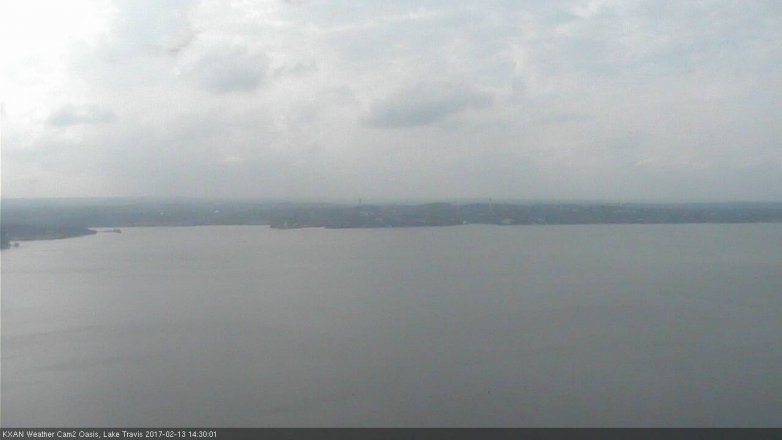 Lake Travis webcam, February 13, 2017 1:40 PM CT