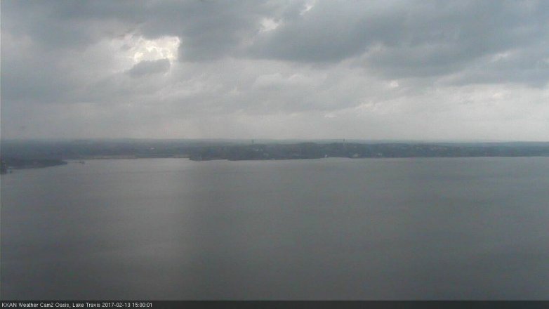 Lake Travis webcam, February 13, 2017 2:05 PM CT