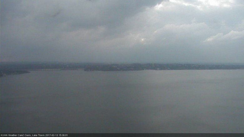 Lake Travis webcam, February 13, 2017 2:40 PM CT