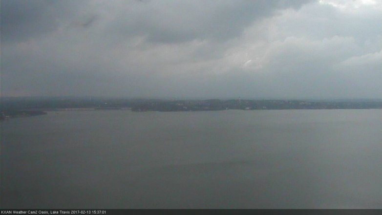 Lake Travis webcam, February 13, 2017 3:05 PM CT