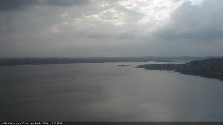 Lake Travis webcam, February 13, 2017 4:05 PM CT