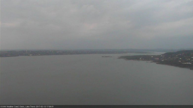 Lake Travis webcam, February 13, 2017 4:15 PM CT
