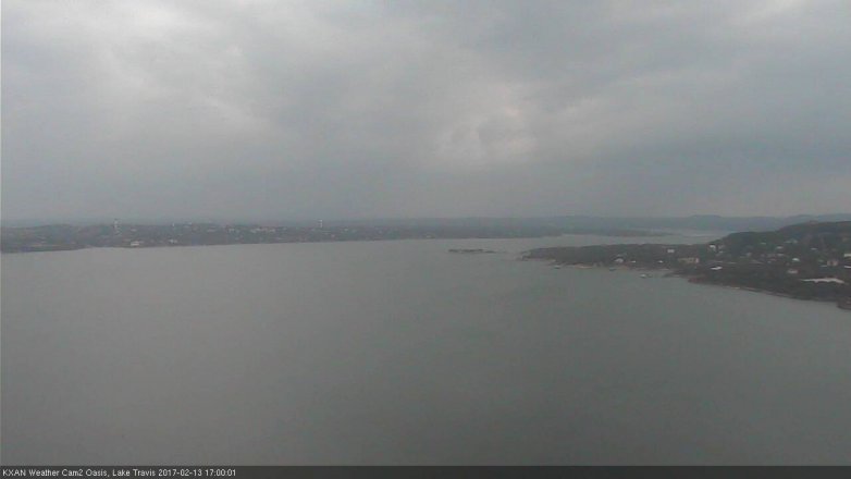 Lake Travis webcam, February 13, 2017 4:25 PM CT