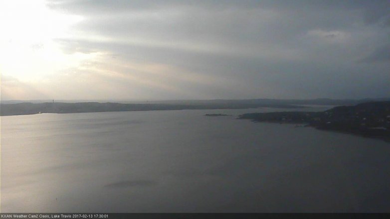 Lake Travis webcam, February 13, 2017 4:55 PM CT