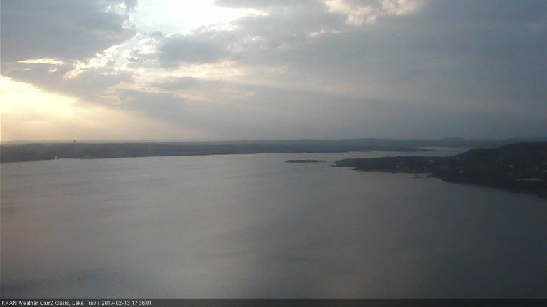 Lake Travis webcam, February 13, 2017 5:00 PM CT