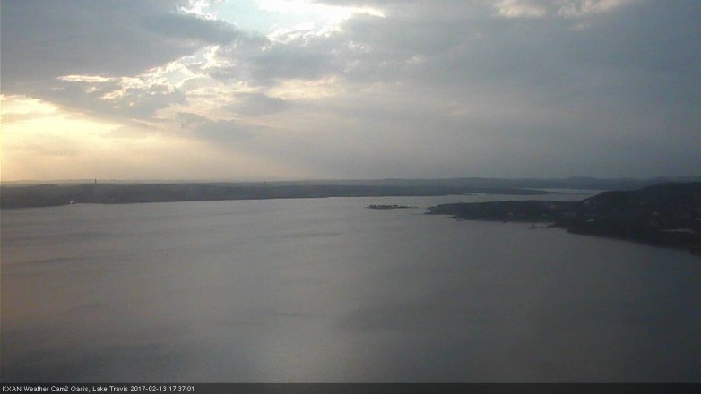 Lake Travis webcam, February 13, 2017 5:05 PM CT