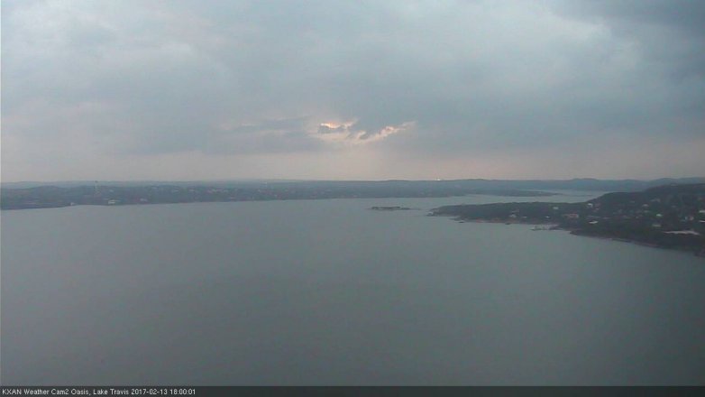 Lake Travis webcam, February 13, 2017 5:15 PM CT