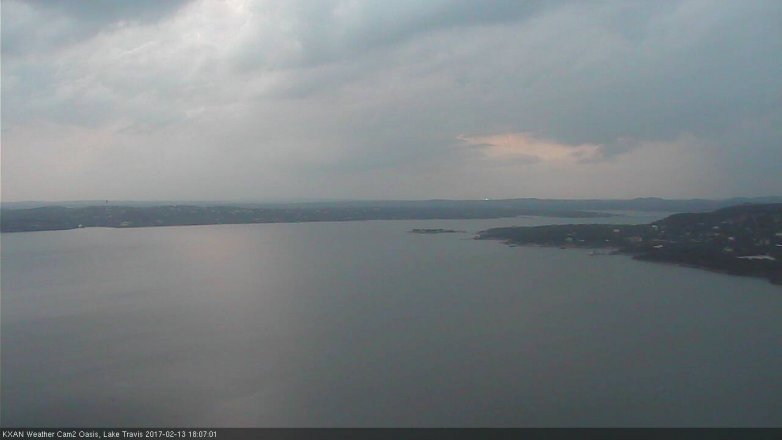 Lake Travis webcam, February 13, 2017 5:25 PM CT