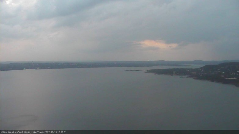 Lake Travis webcam, February 13, 2017 5:30 PM CT