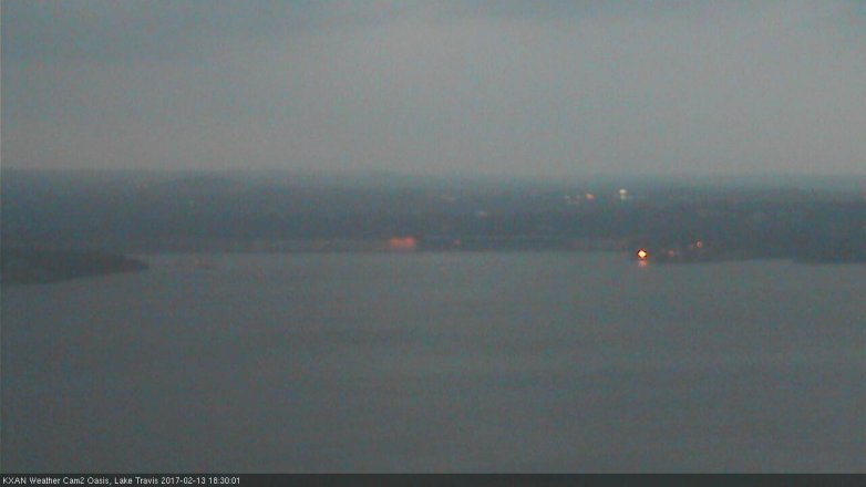 Lake Travis webcam, February 13, 2017 5:50 PM CT