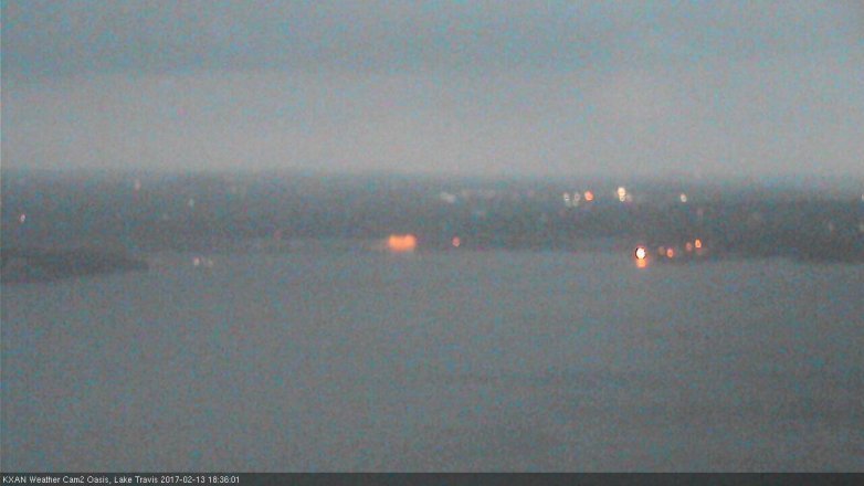Lake Travis webcam, February 13, 2017 6:00 PM CT