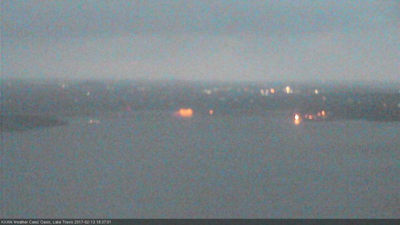Lake Travis webcam, February 13, 2017 6:05 PM CT