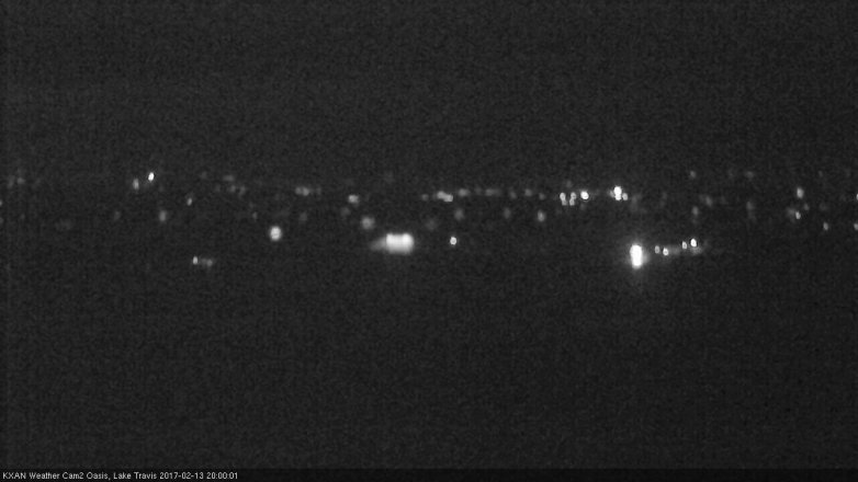 Lake Travis webcam, February 13, 2017 7:25 PM CT