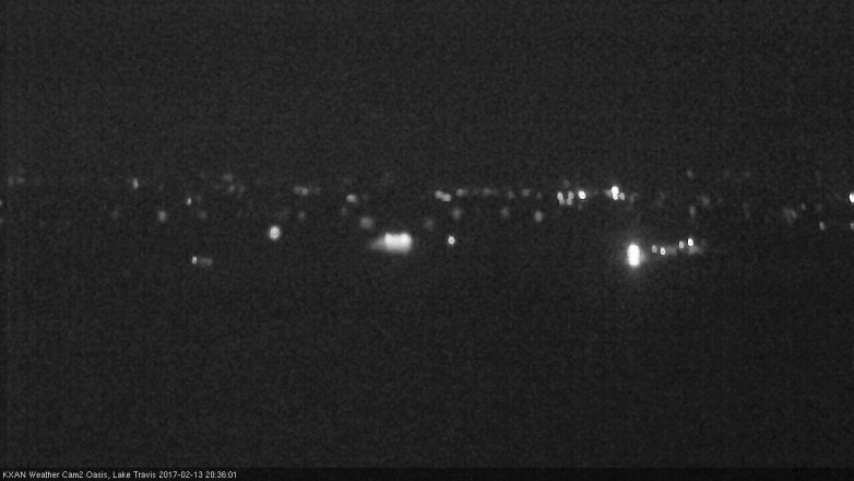 Lake Travis webcam, February 13, 2017 8:05 PM CT