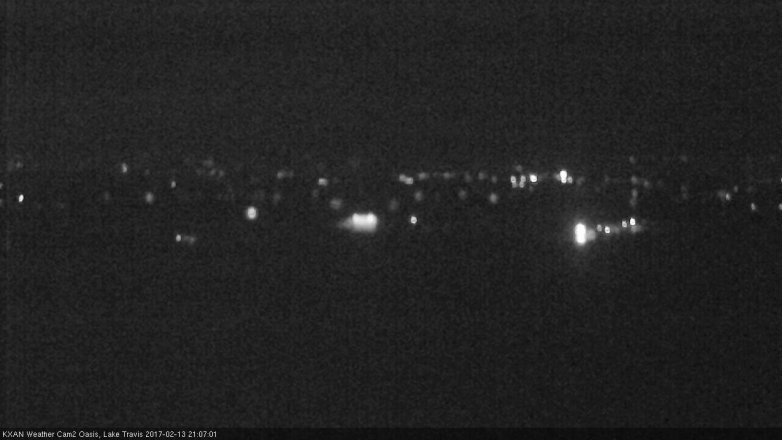 Lake Travis webcam, February 13, 2017 8:20 PM CT