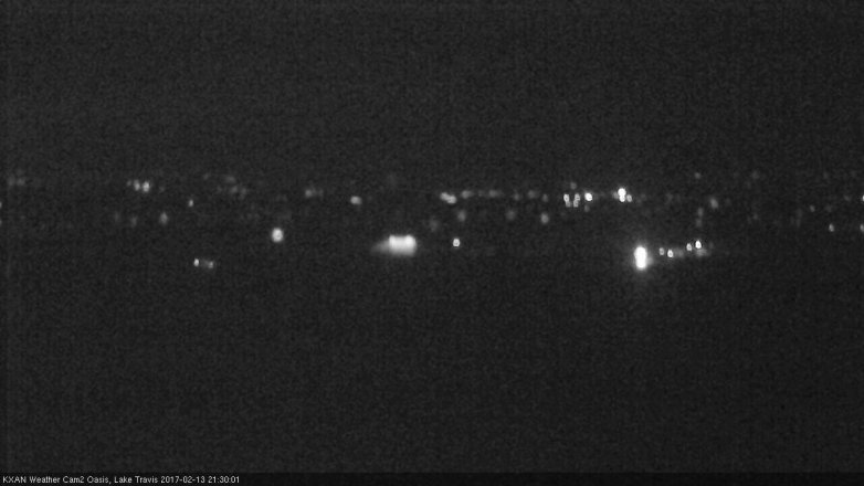 Lake Travis webcam, February 13, 2017 8:40 PM CT