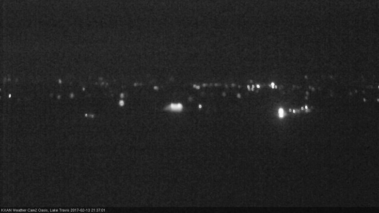 Lake Travis webcam, February 13, 2017 8:45 PM CT