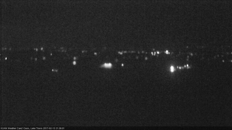 Lake Travis webcam, February 13, 2017 9:05 PM CT