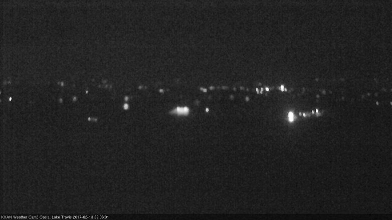 Lake Travis webcam, February 13, 2017 9:15 PM CT