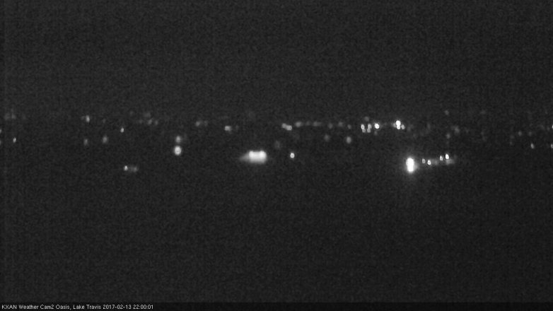 Lake Travis webcam, February 13, 2017 9:30 PM CT