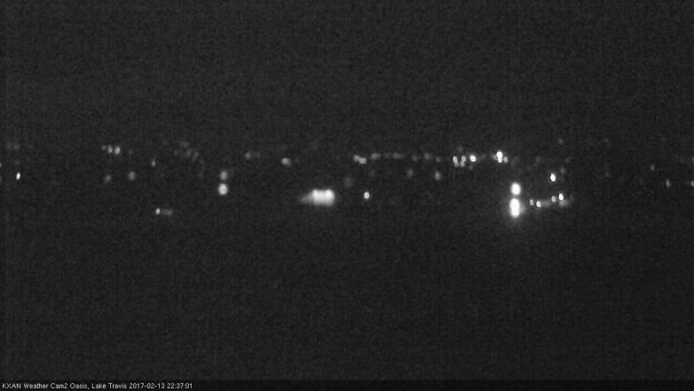 Lake Travis webcam, February 13, 2017 10:05 PM CT
