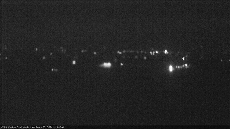Lake Travis webcam, February 13, 2017 10:35 PM CT