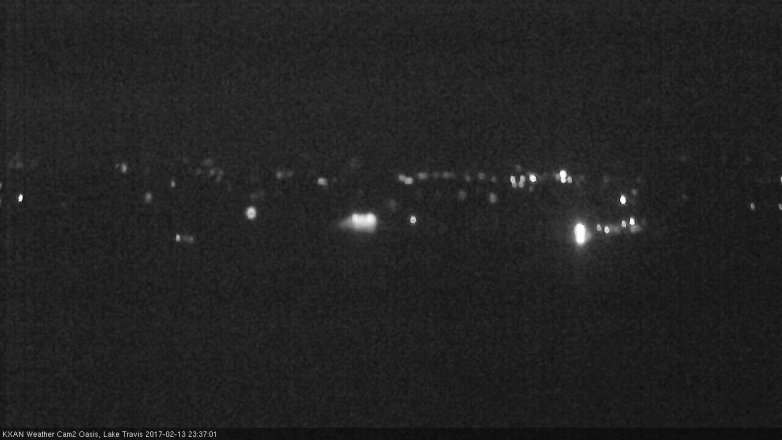 Lake Travis webcam, February 13, 2017 10:45 PM CT