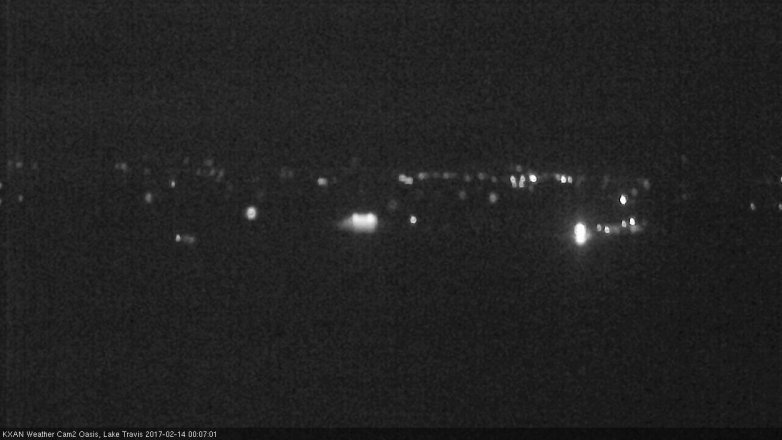 Lake Travis webcam, February 13, 2017 11:10 PM CT