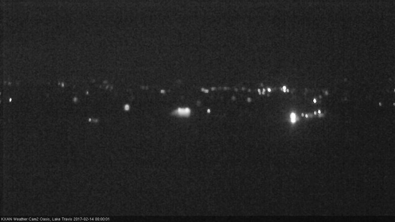 Lake Travis webcam, February 13, 2017 11:30 PM CT