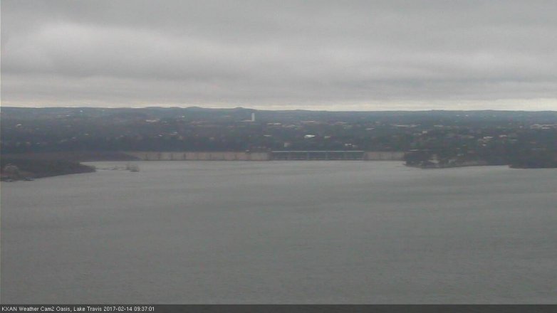 Lake Travis webcam, February 14, 2017 9:00 AM CT