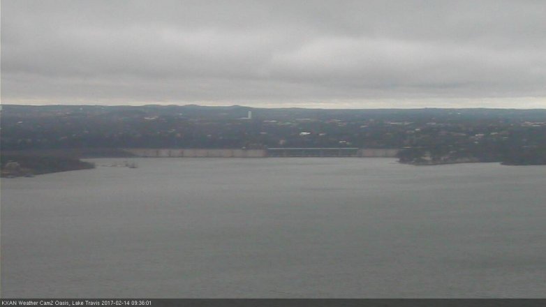 Lake Travis webcam, February 14, 2017 9:05 AM CT
