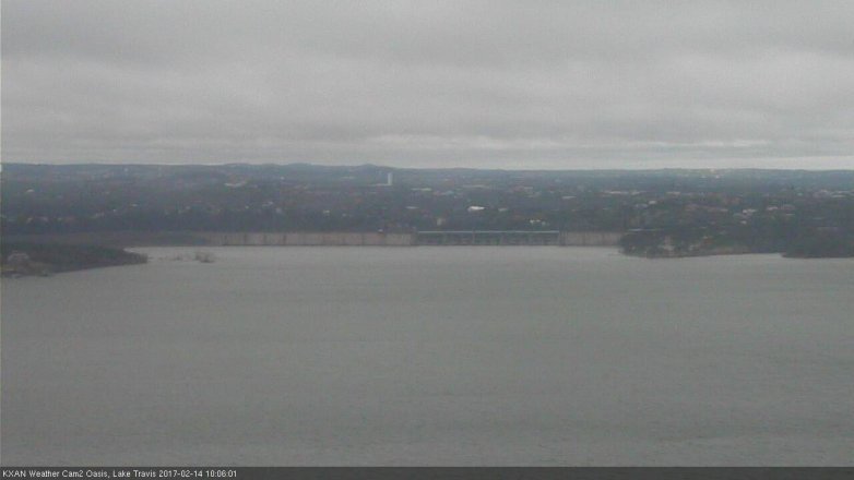 Lake Travis webcam, February 14, 2017 9:10 AM CT