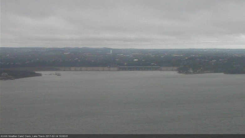 Lake Travis webcam, February 14, 2017 9:20 AM CT
