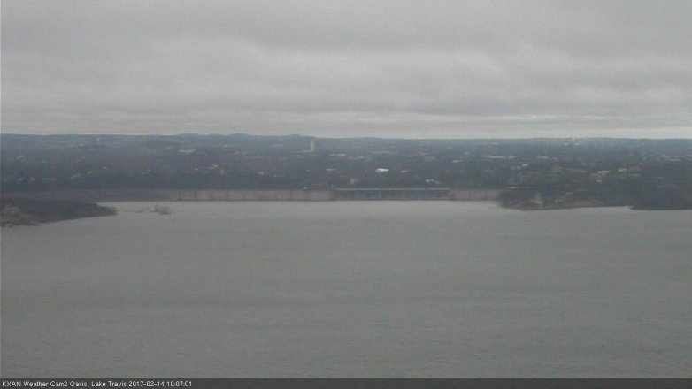 Lake Travis webcam, February 14, 2017 9:25 AM CT