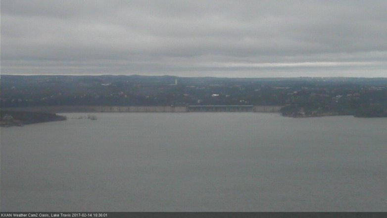 Lake Travis webcam, February 14, 2017 9:50 AM CT
