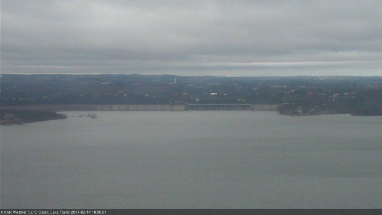 Lake Travis webcam, February 14, 2017 10:00 AM CT