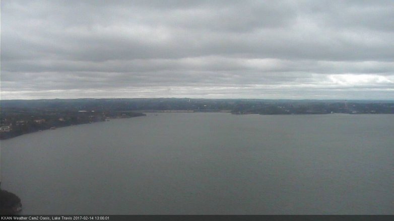 Lake Travis webcam, February 14, 2017 12:10 PM CT