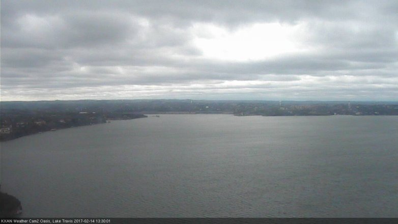 Lake Travis webcam, February 14, 2017 1:00 PM CT