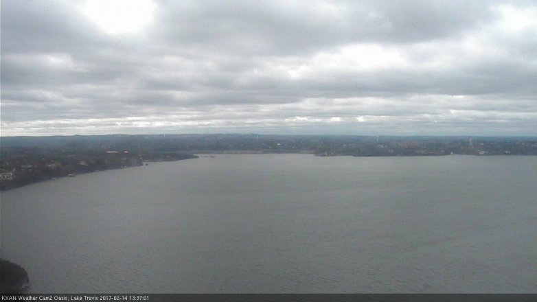 Lake Travis webcam, February 14, 2017 1:05 PM CT